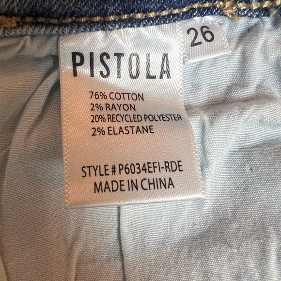 PISTOLA Audrey Women's mid rise Light Blue distressed skinny Jeans/size 26 - Picture 12 of 15